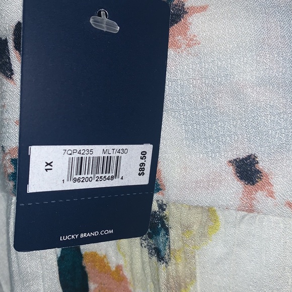 Lucky Brand Smock Front LS Blouse | 1X NWT - Picture 4 of 4